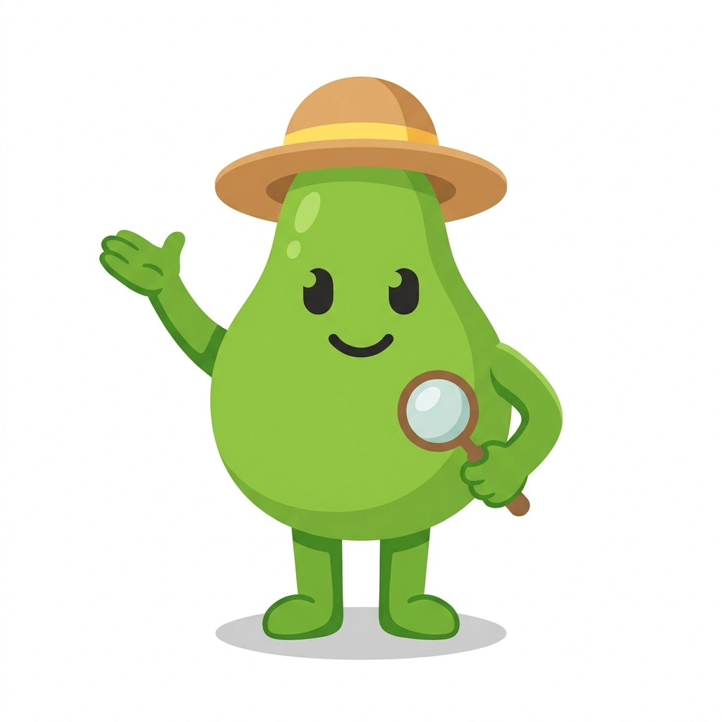 Pip the Pear, the guide who teaches the The Fruit Calendar course