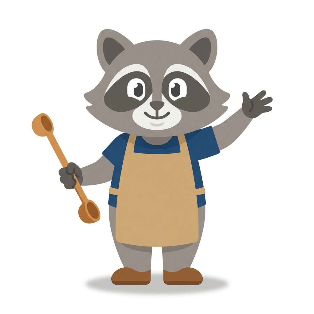 Roasty the Raccoon, the guide who teaches the Coffee Roasting: Heat, Time, and Flavor course
