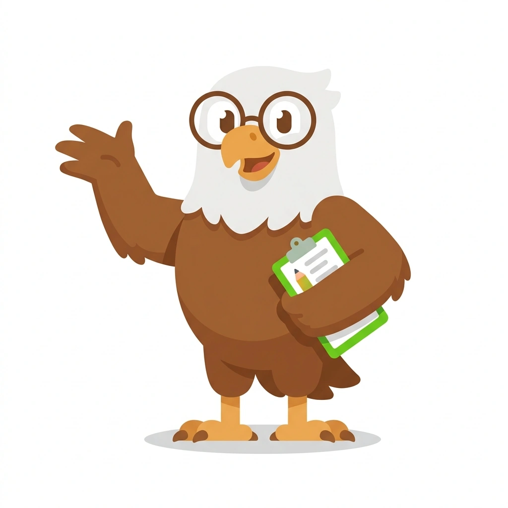 Eddie the Eagle, the guide who teaches the Everyday Excel course