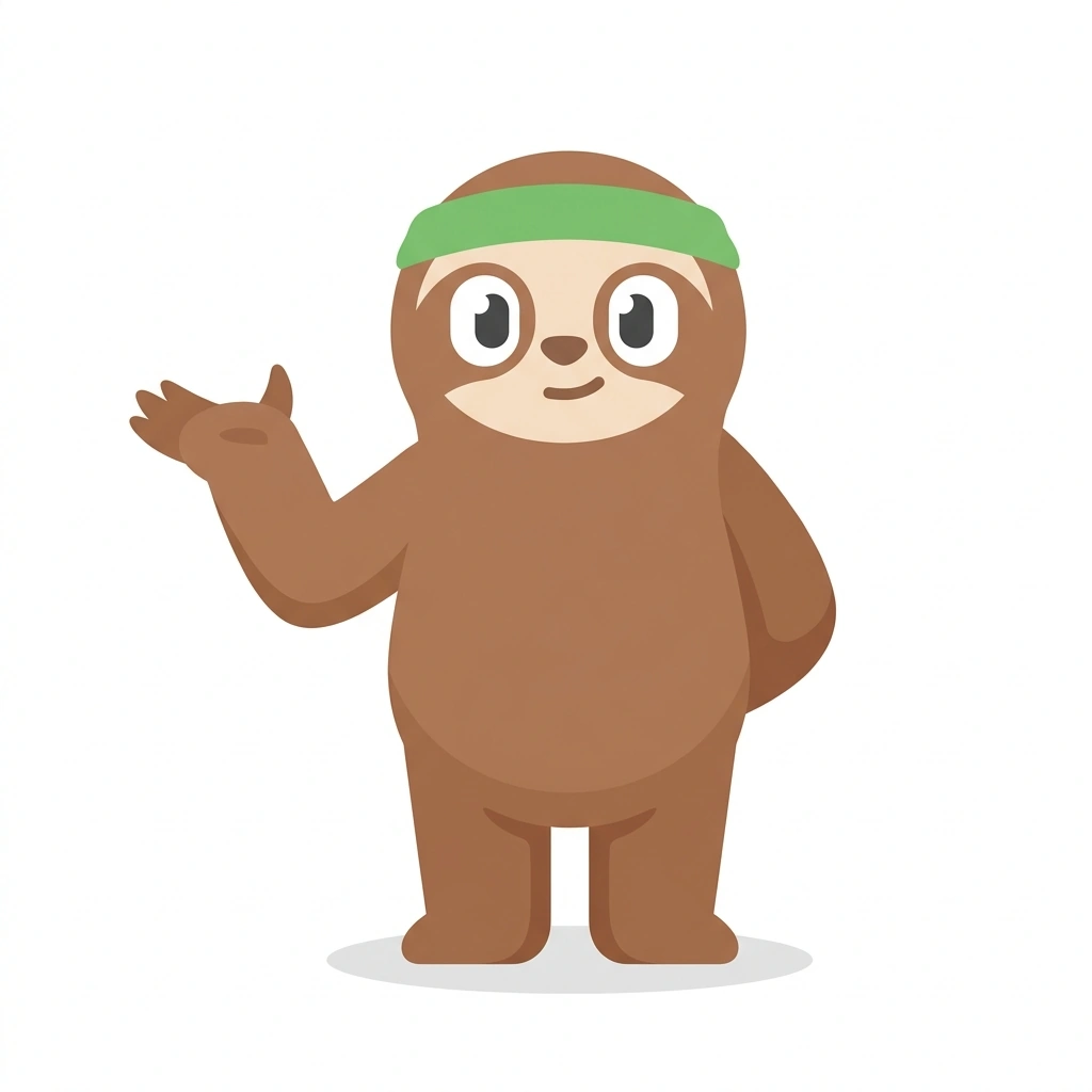 Soma the Sloth, the guide who teaches the The Body's Emotional Language course