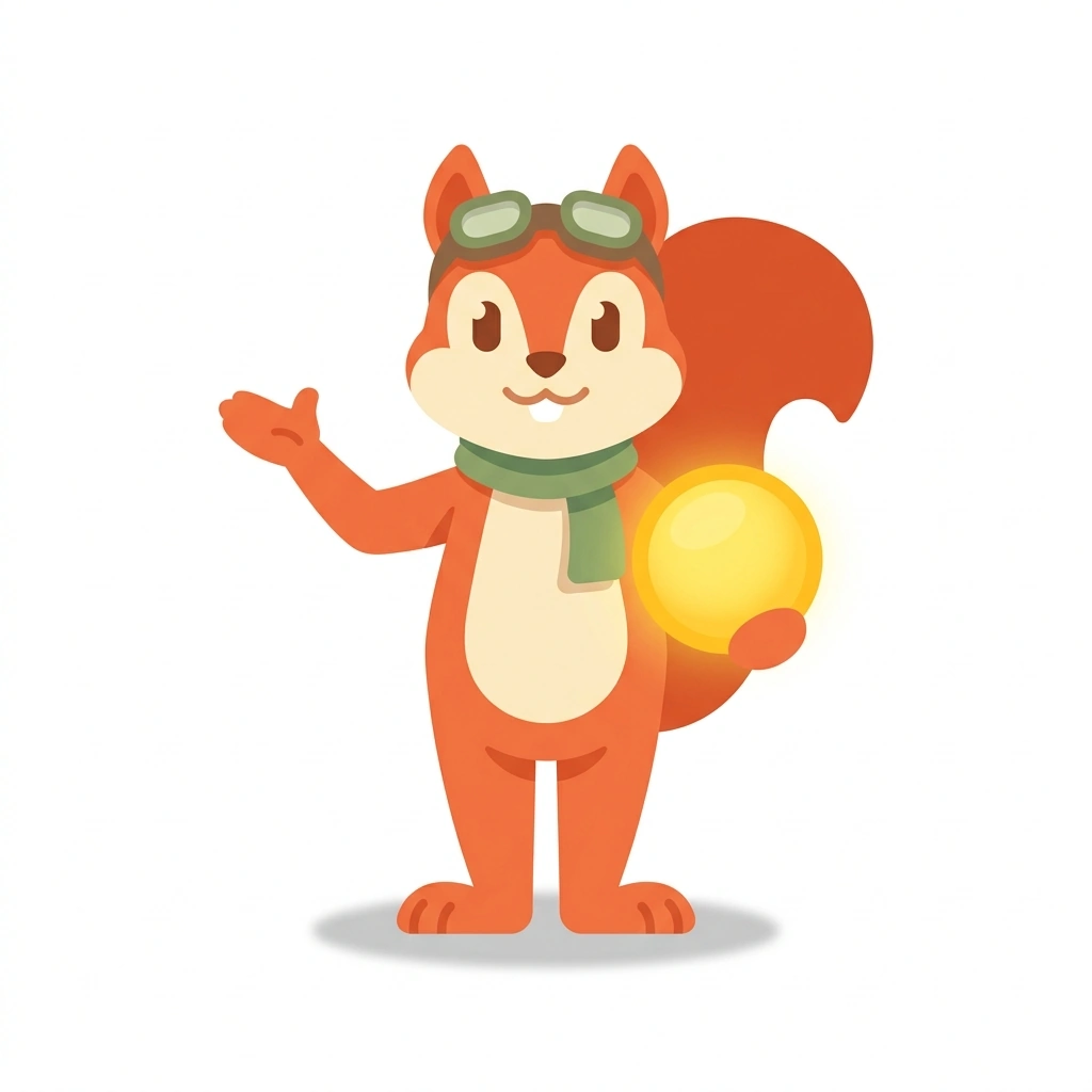 Sol the Squirrel, the guide who teaches the Why the Seasons Change course