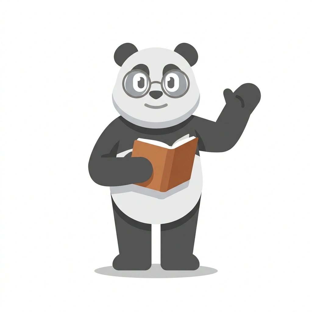Penny the Panda, the guide who teaches the 中英思维转换 course
