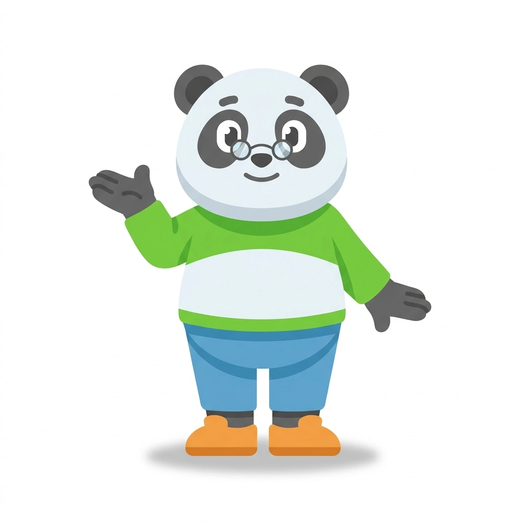 Psy-Psy the Panda, the guide who teaches the Psychology in English course