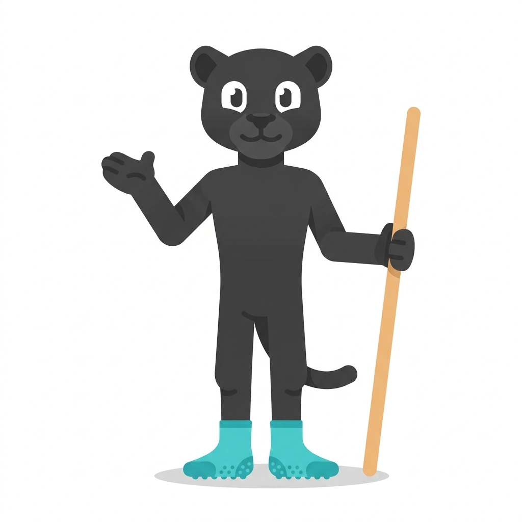 Penny the Panther, the guide who teaches the Teaching the Pilates Reformer course