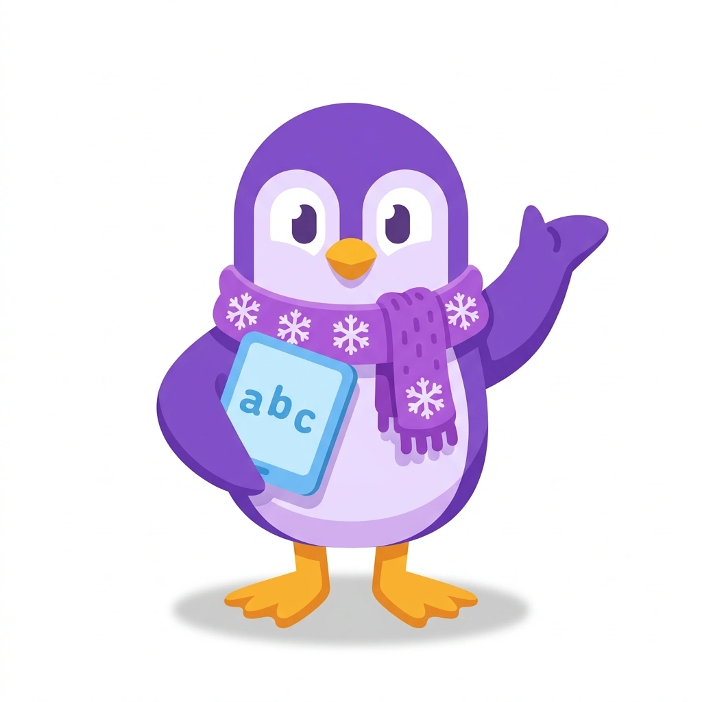 Pearl the Penguin, the guide who teaches the Navigating Perimenopause course
