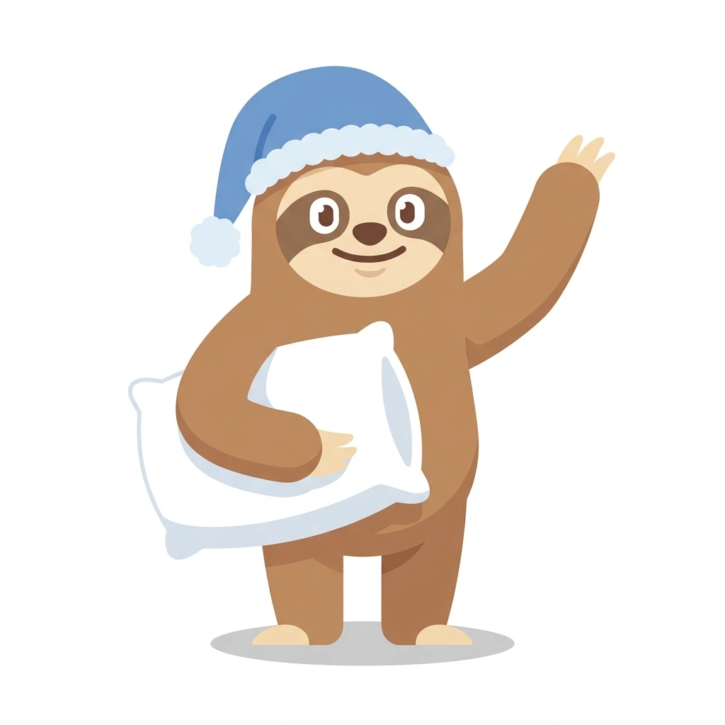 Snoozy the Sloth, the guide who teaches the Sleep Apnea vs. Narcolepsy: Why You're Tired course