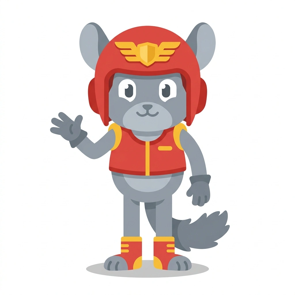 Charo the Chinchilla, the guide who teaches the Severe Trauma Through Gundam's Masks course