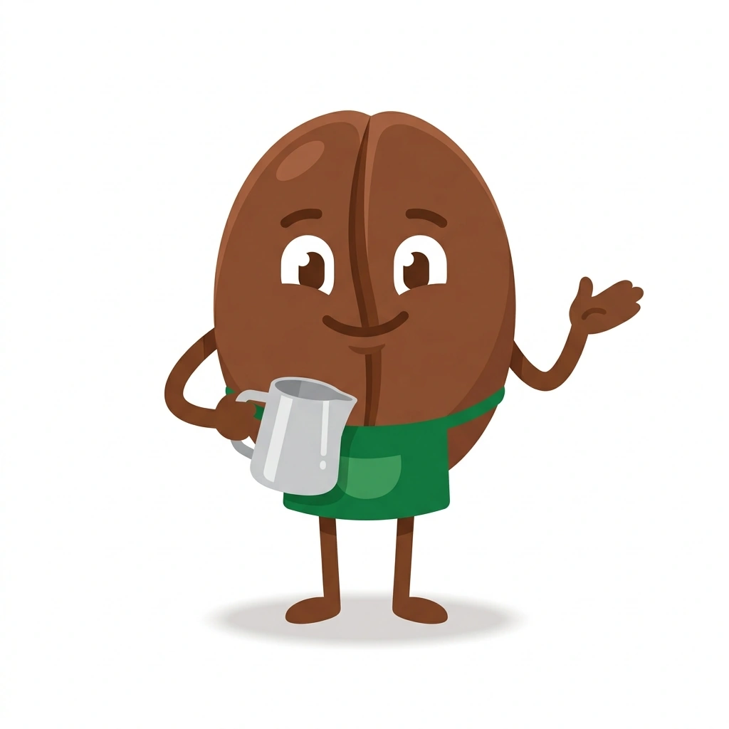 Bennie the Bean, the guide who teaches the Espresso and Milk at Home course