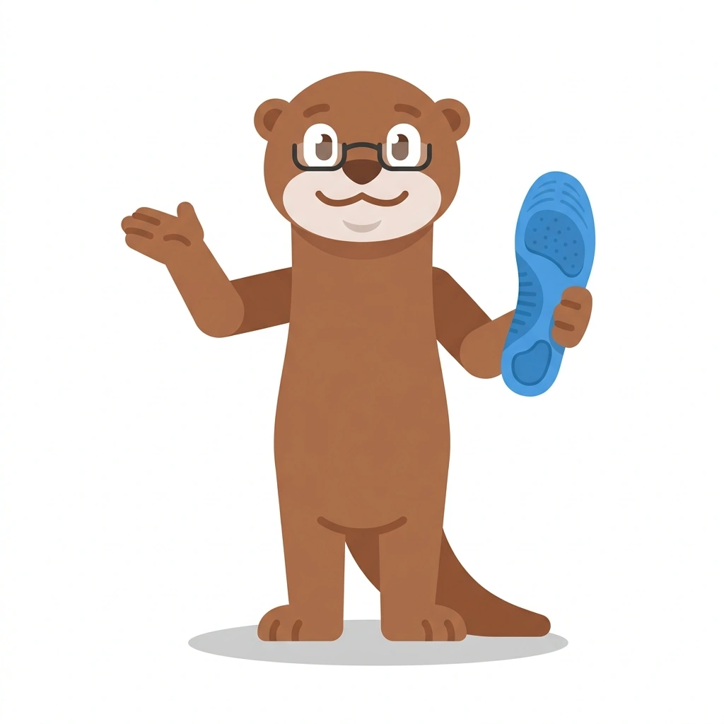 Otto the Otter, the guide who teaches the Foot Mechanics and Orthotics course