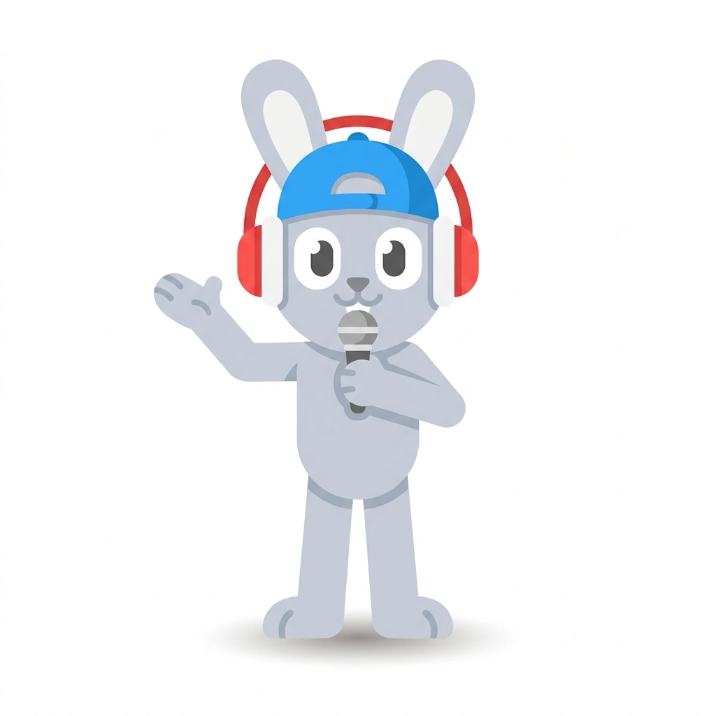 B-Bop the Bunny, the guide who teaches the Beatboxing: Your Mouth is a Drum Kit course