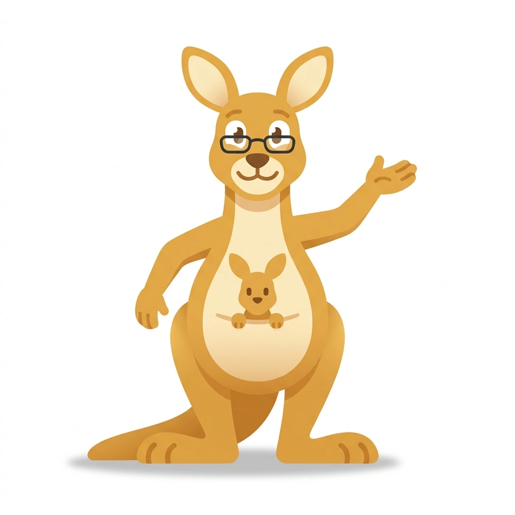 Kanga the Knowledgeable, the guide who teaches the The Developing Child course