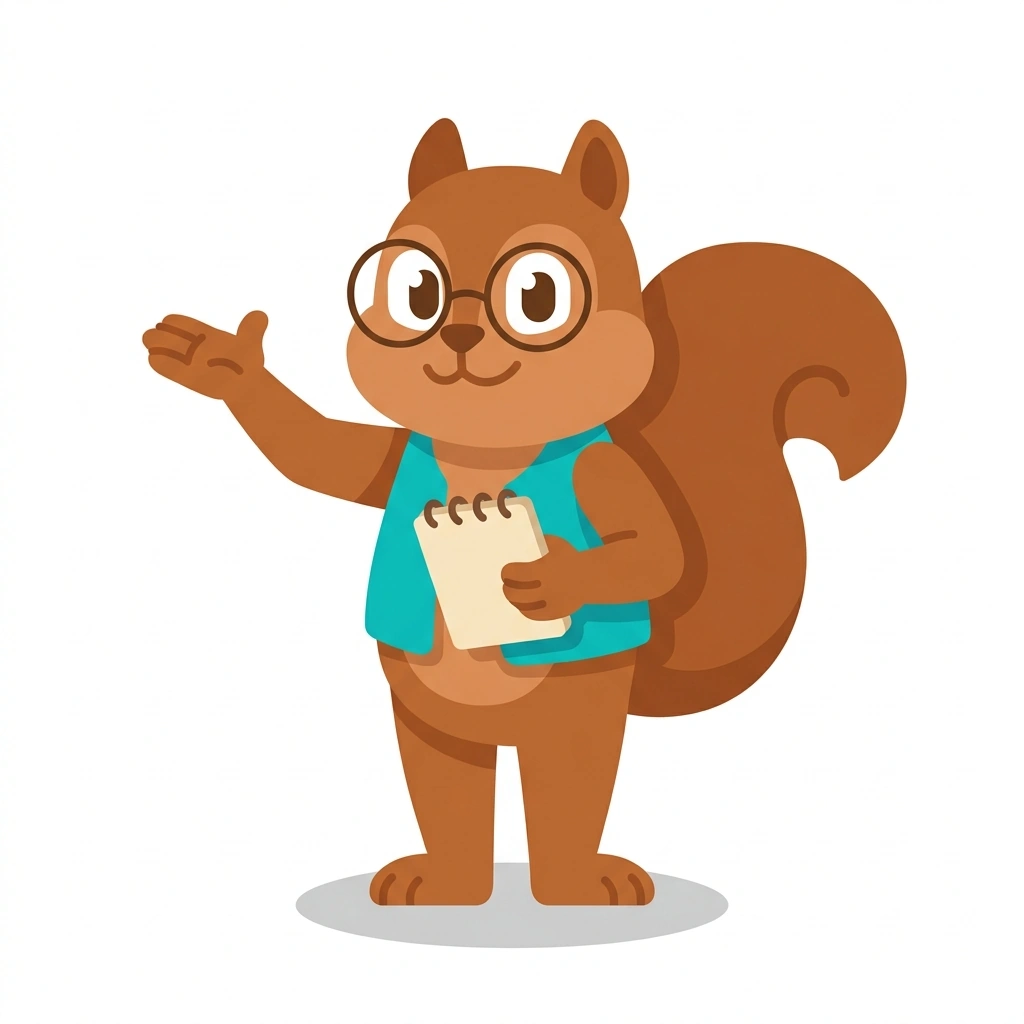 Sammy the Scholar Squirrel, the guide who teaches the Studying That Sticks course