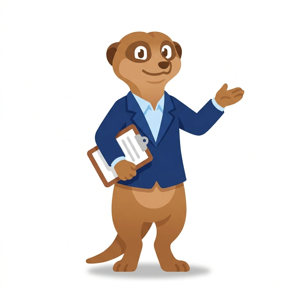 Milo the Meerkat, the guide who teaches the Applied Marketing Strategy course