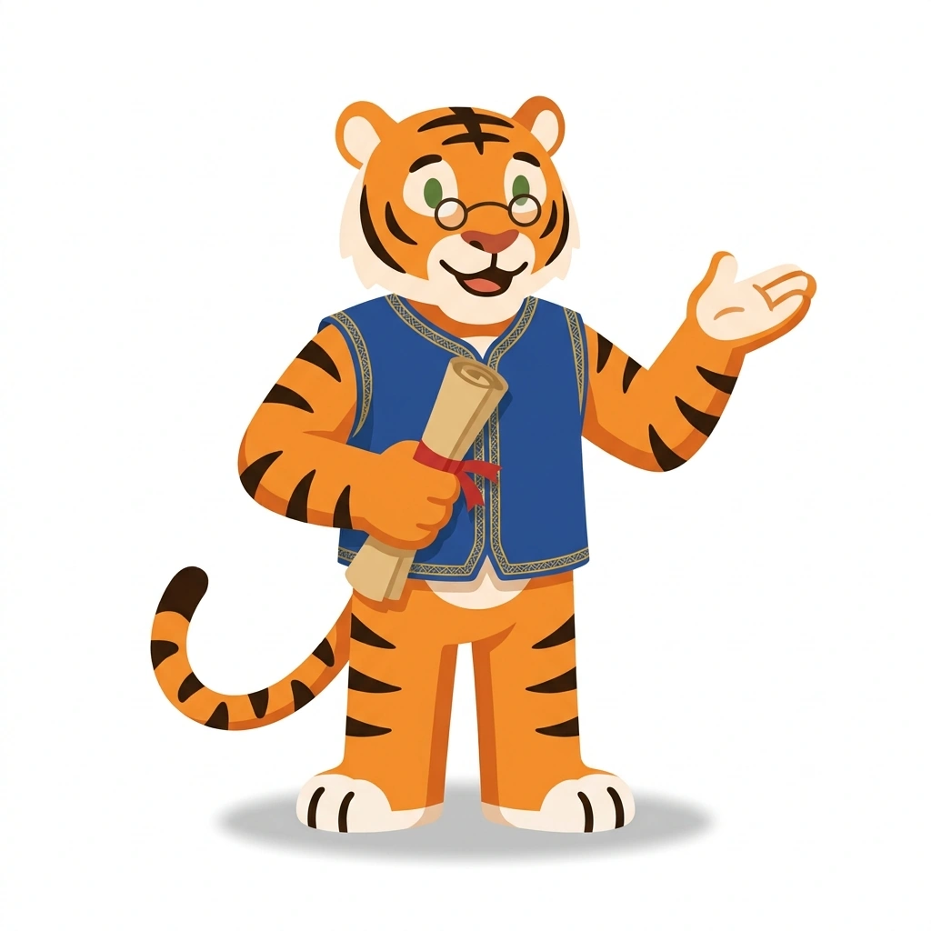 Thambi the Tiger, the guide who teaches the Everyday Spoken Tamil course