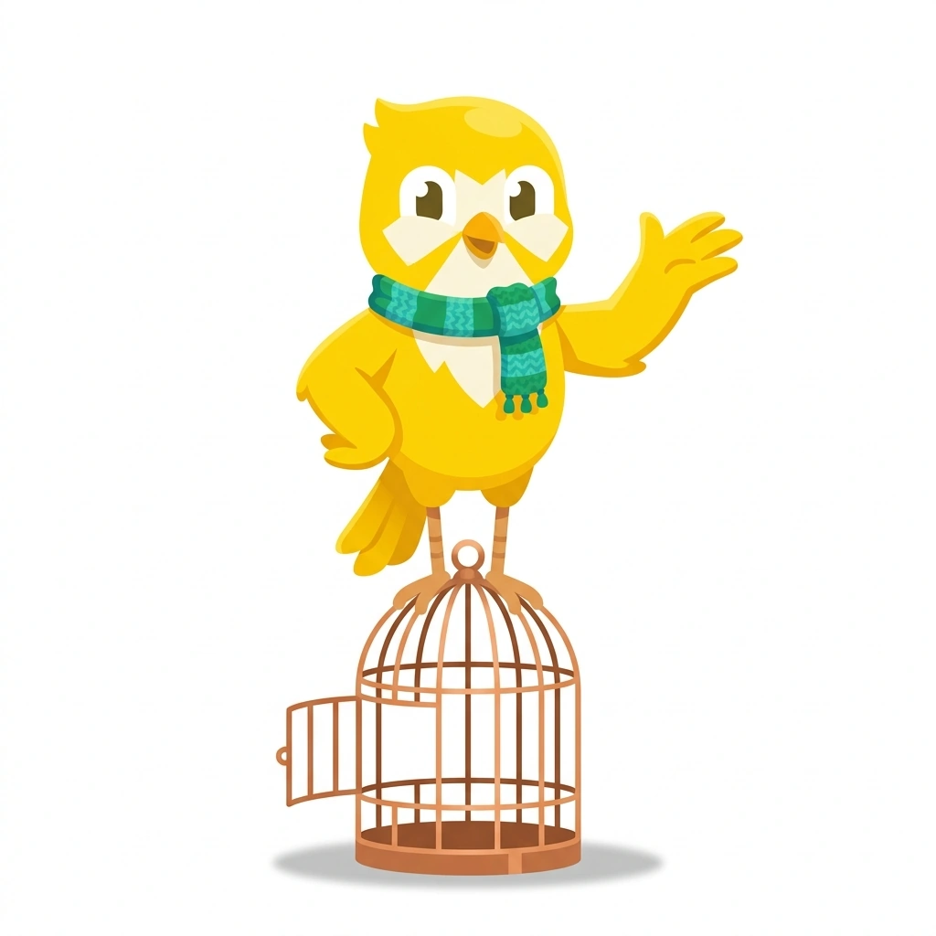 Sunny the Songbird, the guide who teaches the Why the Caged Bird Sings course