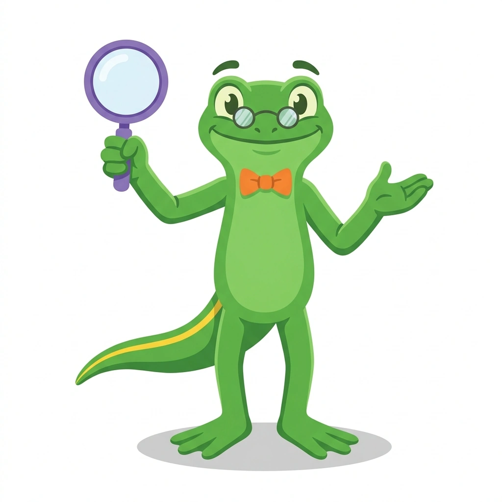 Nori the Newt, the guide who teaches the Science of Human Nutrition course