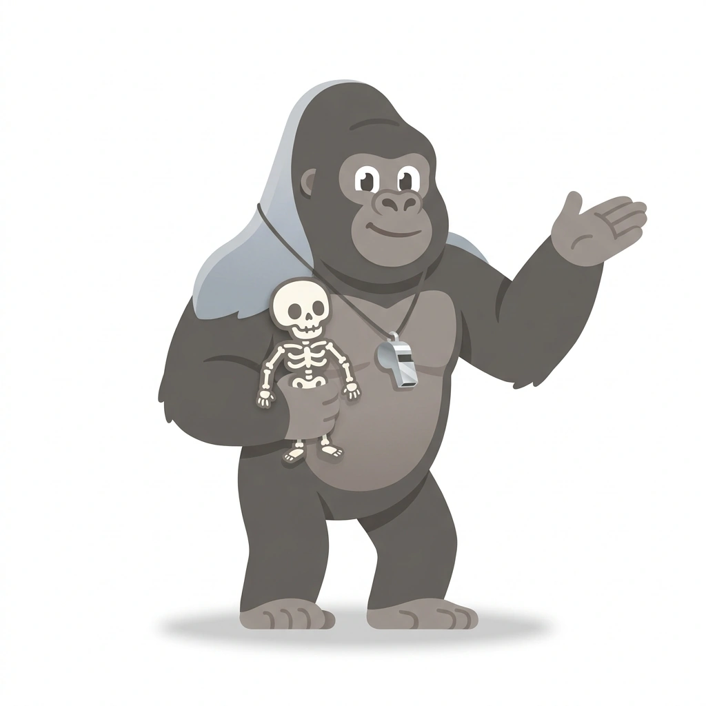 Atlas the Ape, the guide who teaches the Weight Lifting Biomechanics course