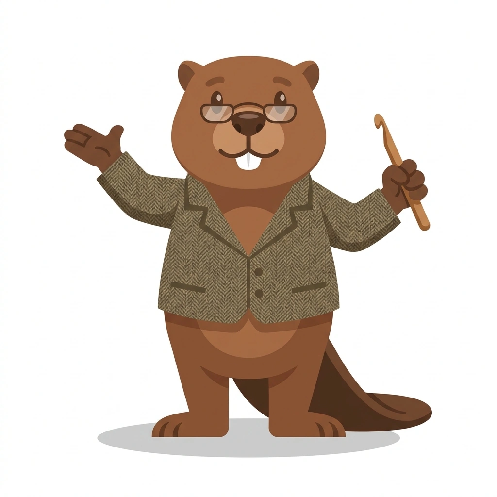Barnaby the Baker Beaver, the guide who teaches the Selling Crafts and Bakes from Your Phone course