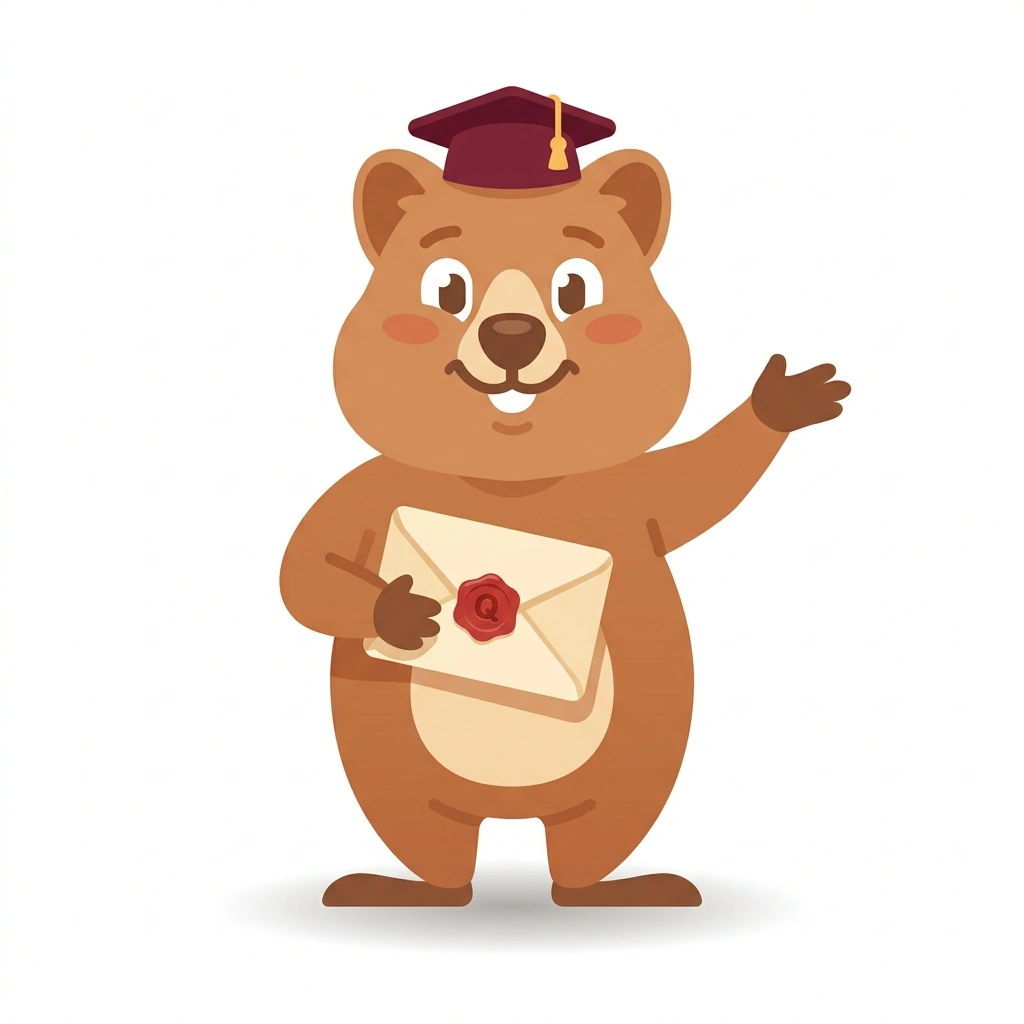 Quill the Quokka, the guide who teaches the Saying Thank You Well course