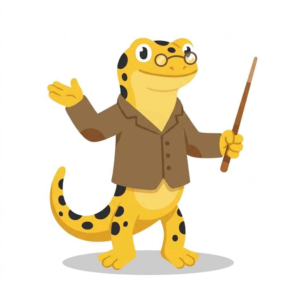 Professor Percy the Proteus, the guide who teaches the Salamander Biology and Forest Ecology course