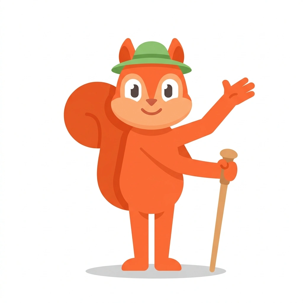 Scout the Squirrel, the guide who teaches the Smart Day Hiking course