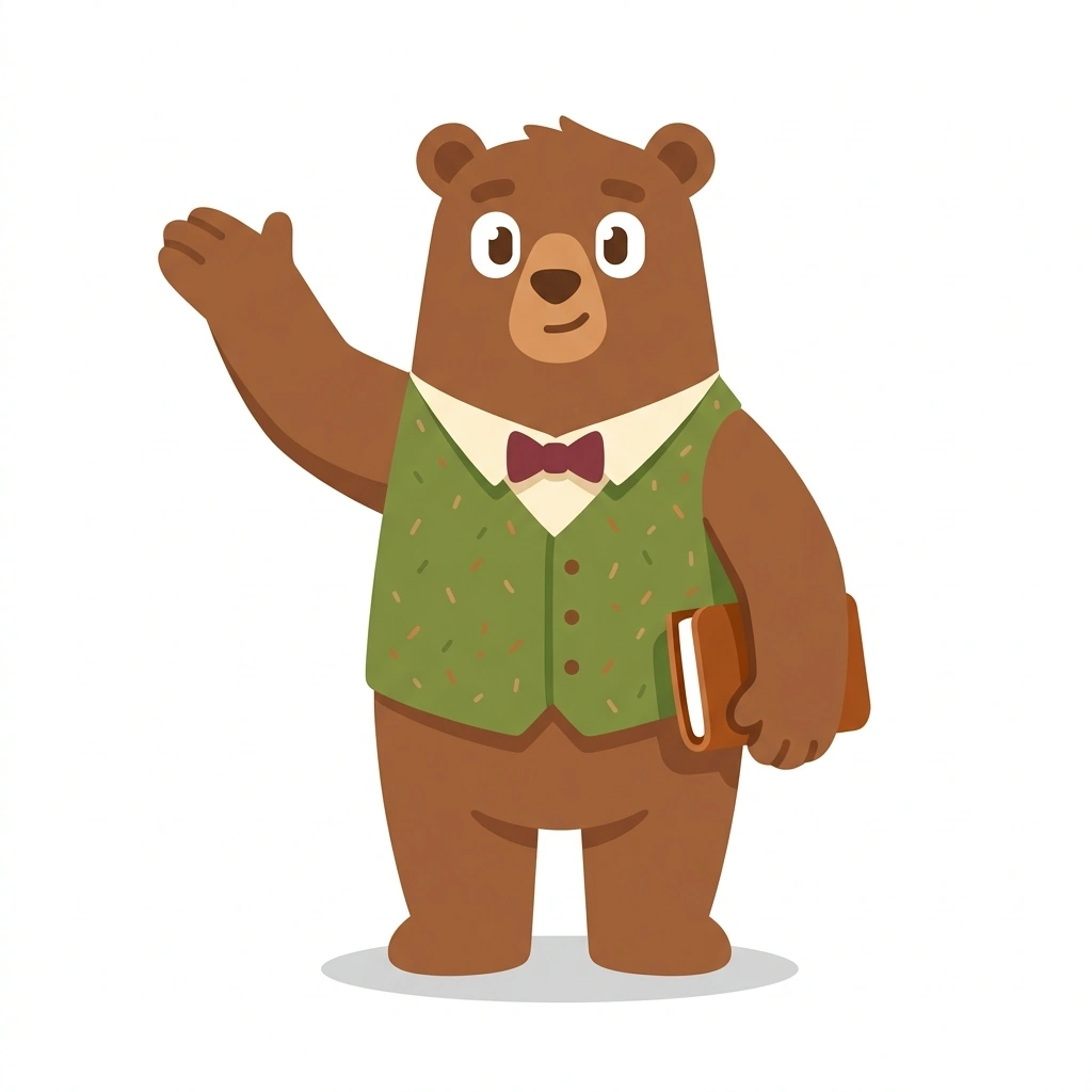 Barnaby the Bear, the guide who teaches the The Complexities of Male Psychology course