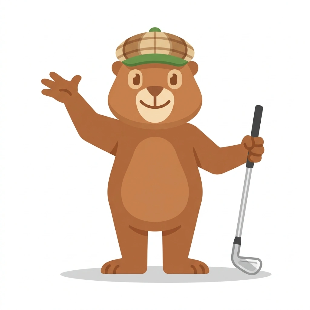 Gus the Groundhog, the guide who teaches the Golf: Ball Striking and Strategy course
