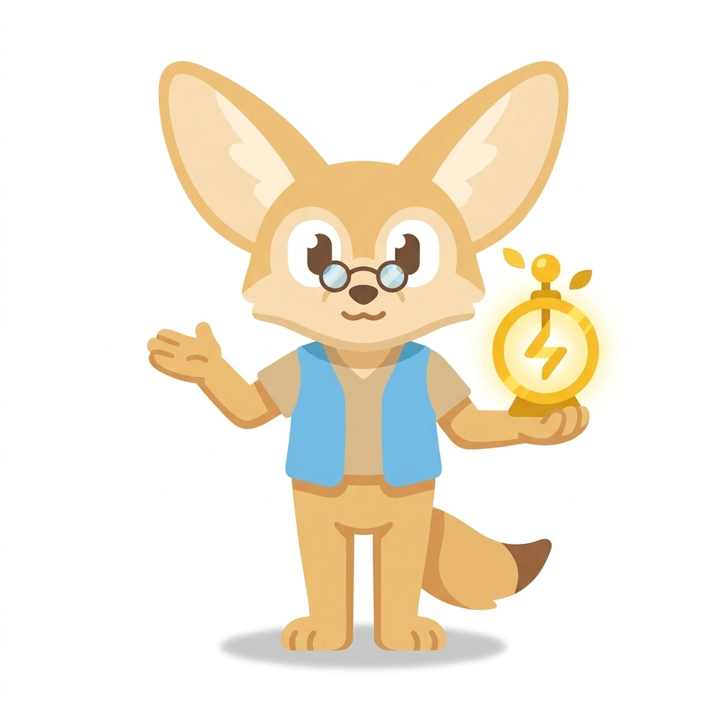 Farid le Fennec, the guide who teaches the Électrostatique pour la FST course