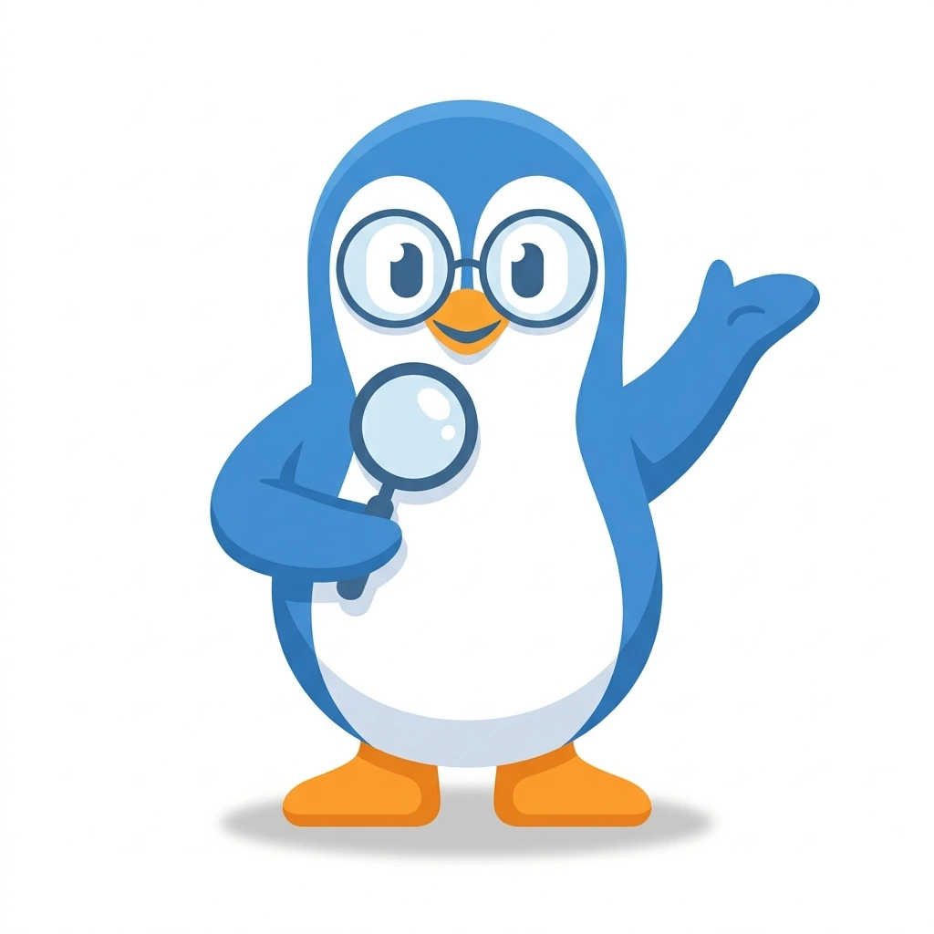 Pip the Penguin, the guide who teaches the Everyday Human Psychology course
