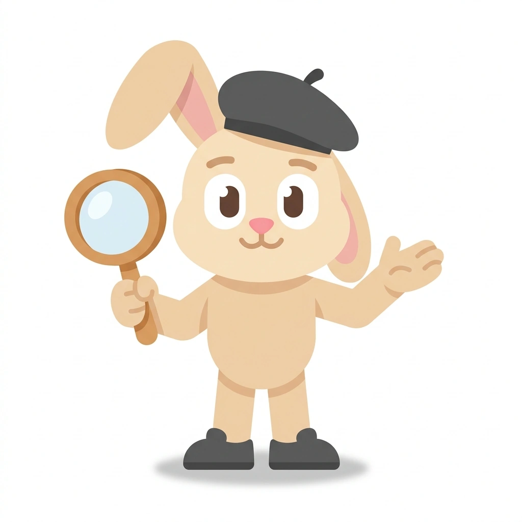 Remi the Rabbit, the guide who teaches the How to Read a Painting course