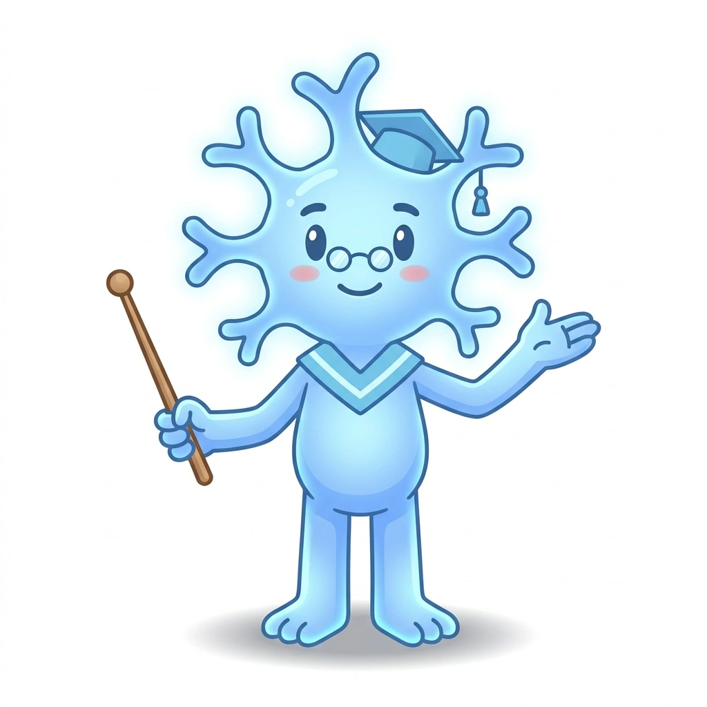 Nico the Neuron, the guide who teaches the How Brain Neurons Work course
