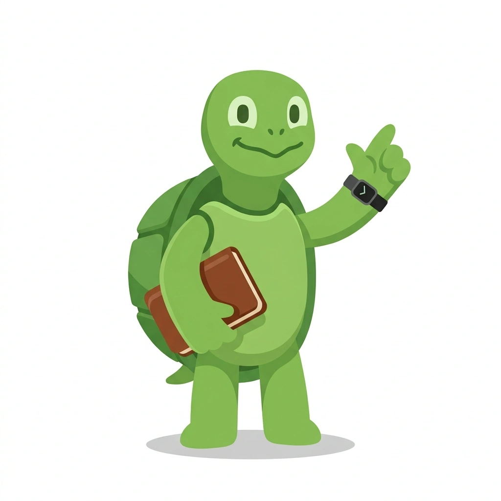 Tock the Tortoise, the guide who teaches the Managing Your Time and Focus course