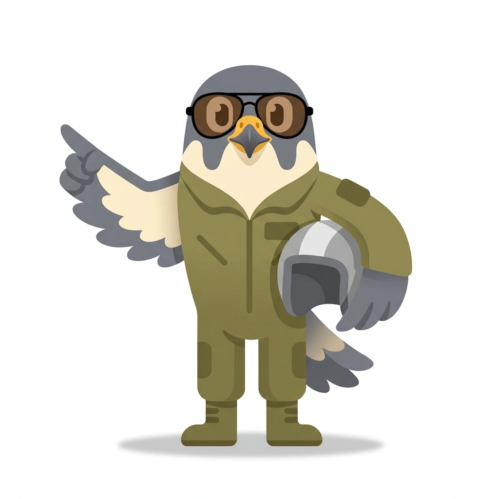 Falcon Frankie, the guide who teaches the How Fighter Jets Fight course