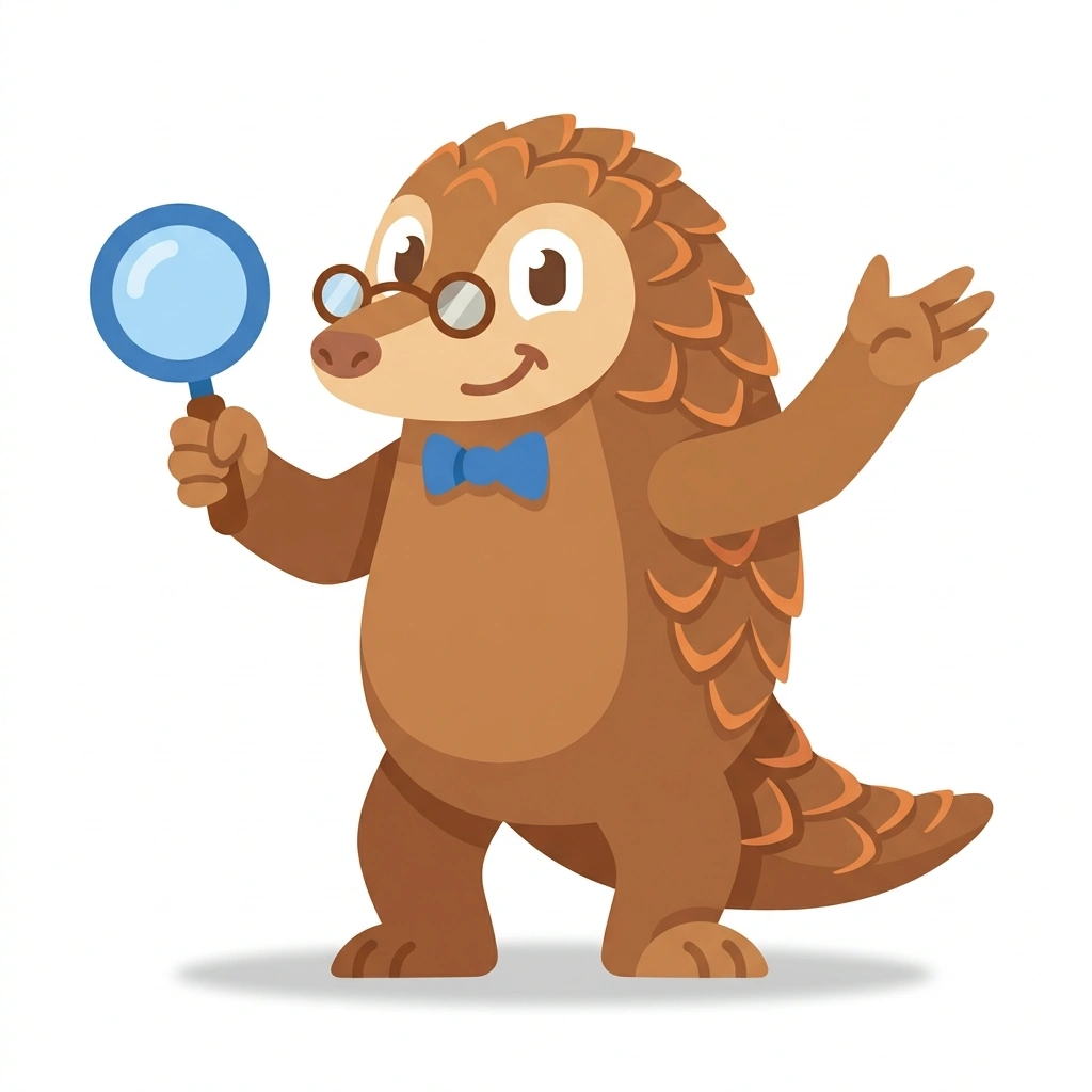 Pip the Pangolin, the guide who teaches the Everyday Psychology course