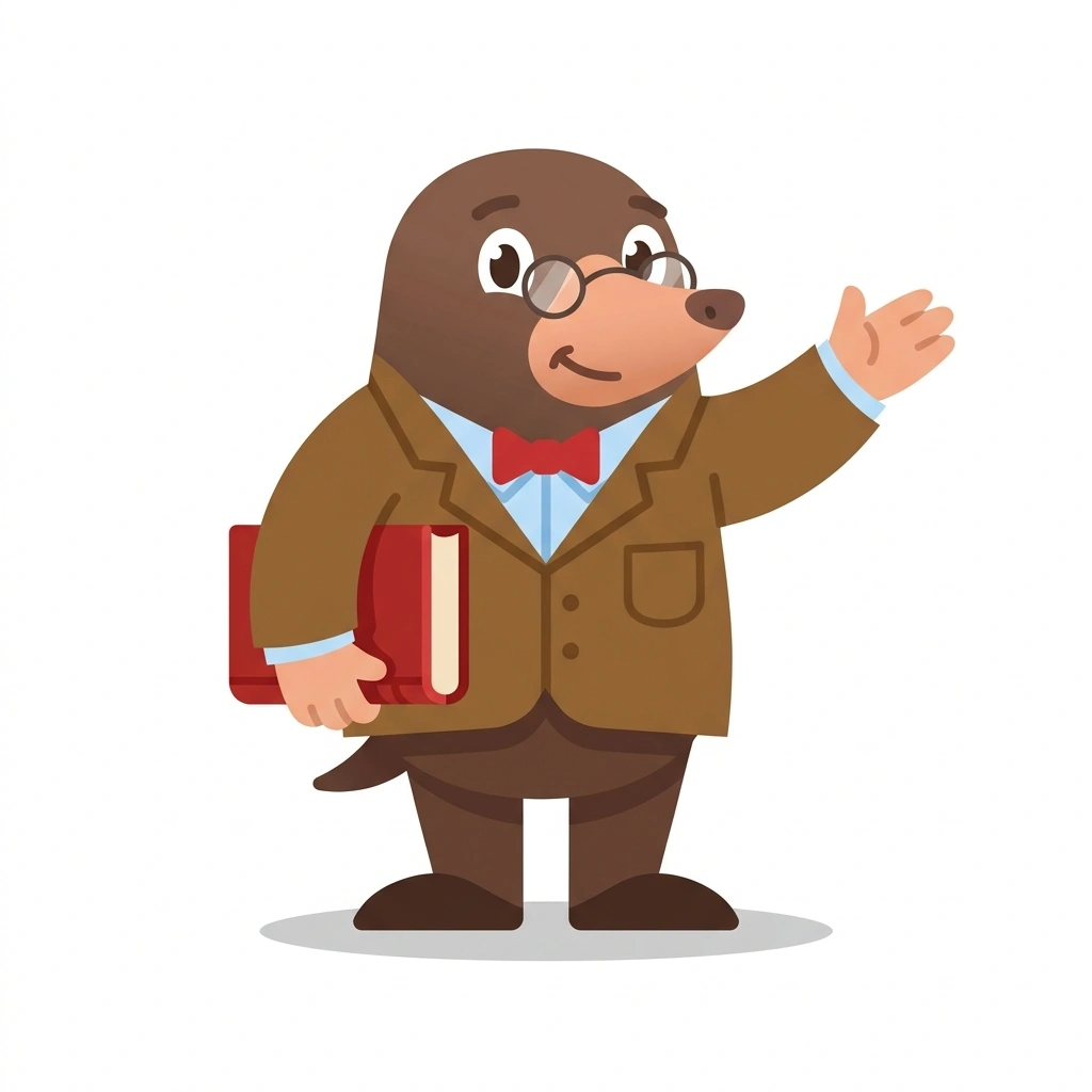 Marx the Mole, the guide who teaches the Marxism for the Digital Economy course