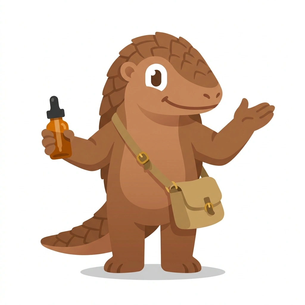Pippa the Pangolin, the guide who teaches the The Science of Everyday Remedies course