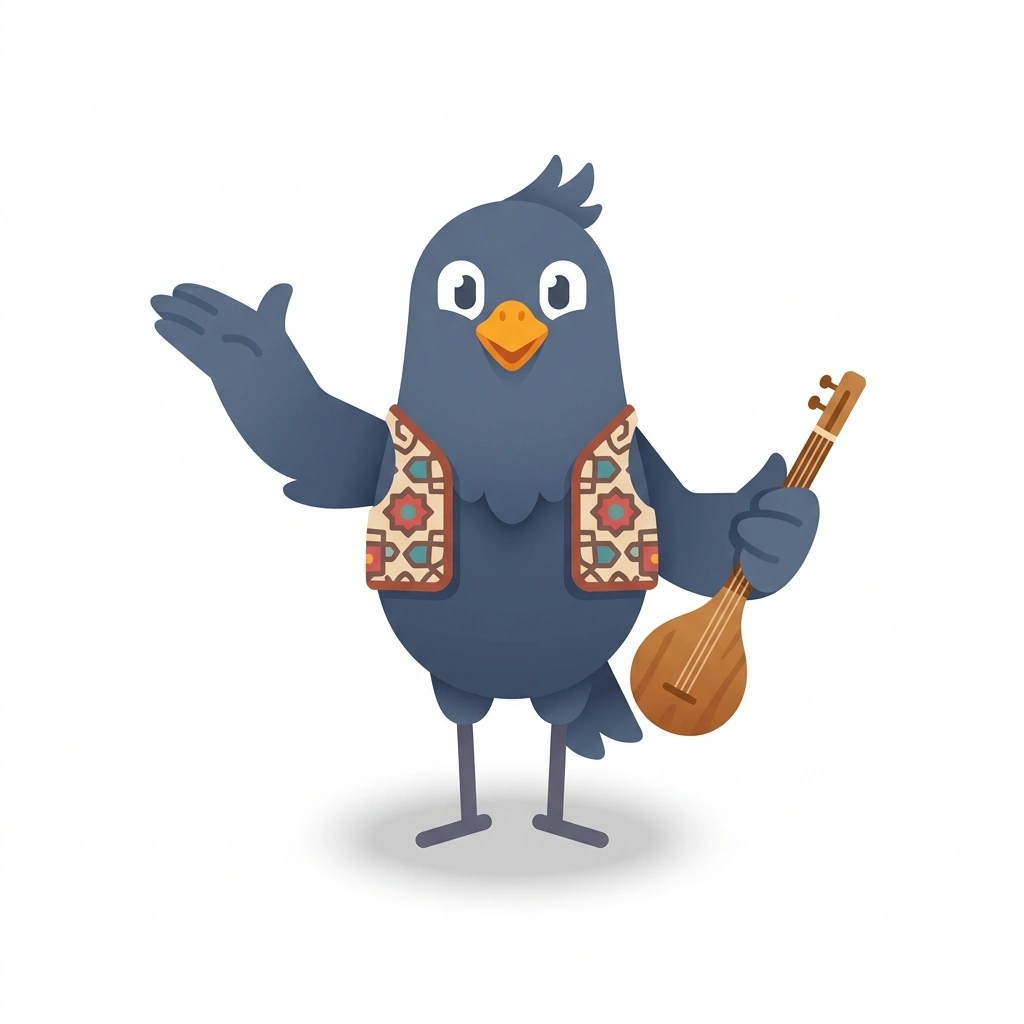 سینا سار (Sina the Starling), the guide who teaches the سهتار: از نخستین مضراب course