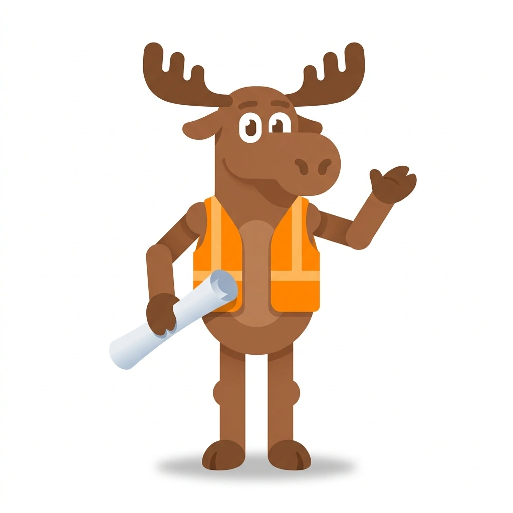 Miles the Moose, the guide who teaches the Reading the American Road course