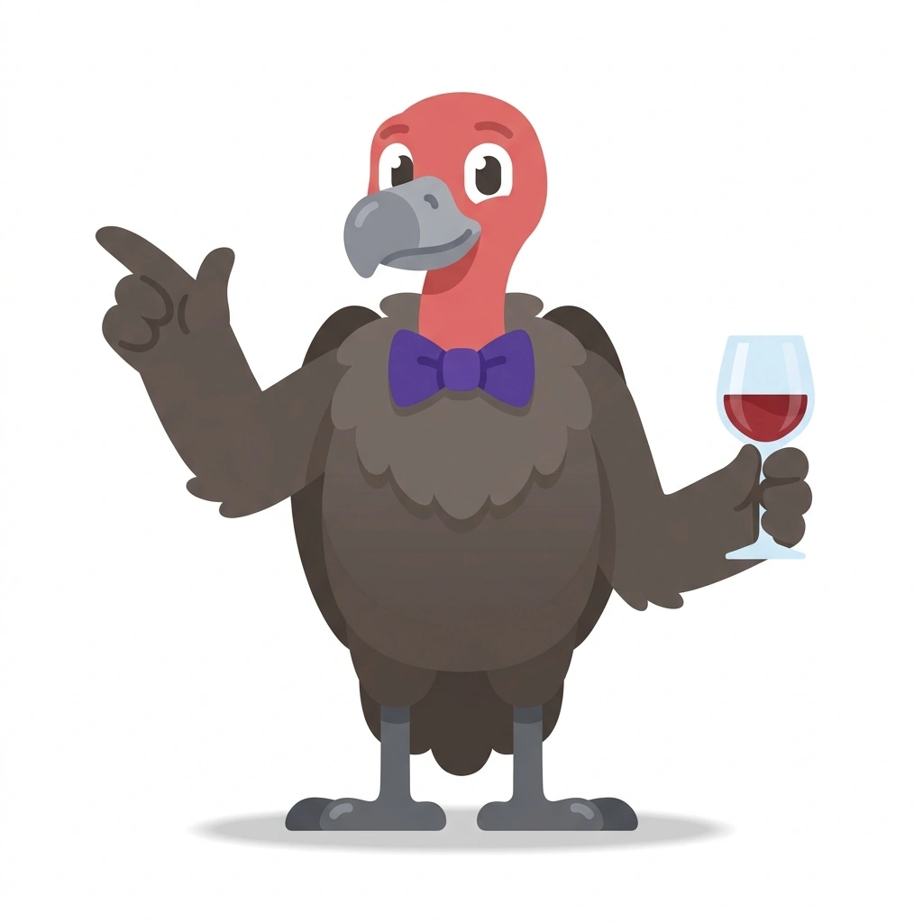 Vinny the Vulture, the guide who teaches the Wine Tasting for Real Life course