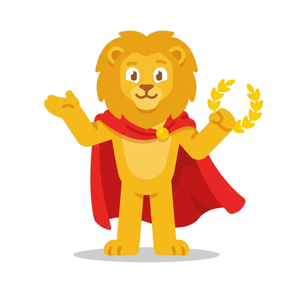 Leo the Lion, the guide who teaches the How Rome Rose and Fell course