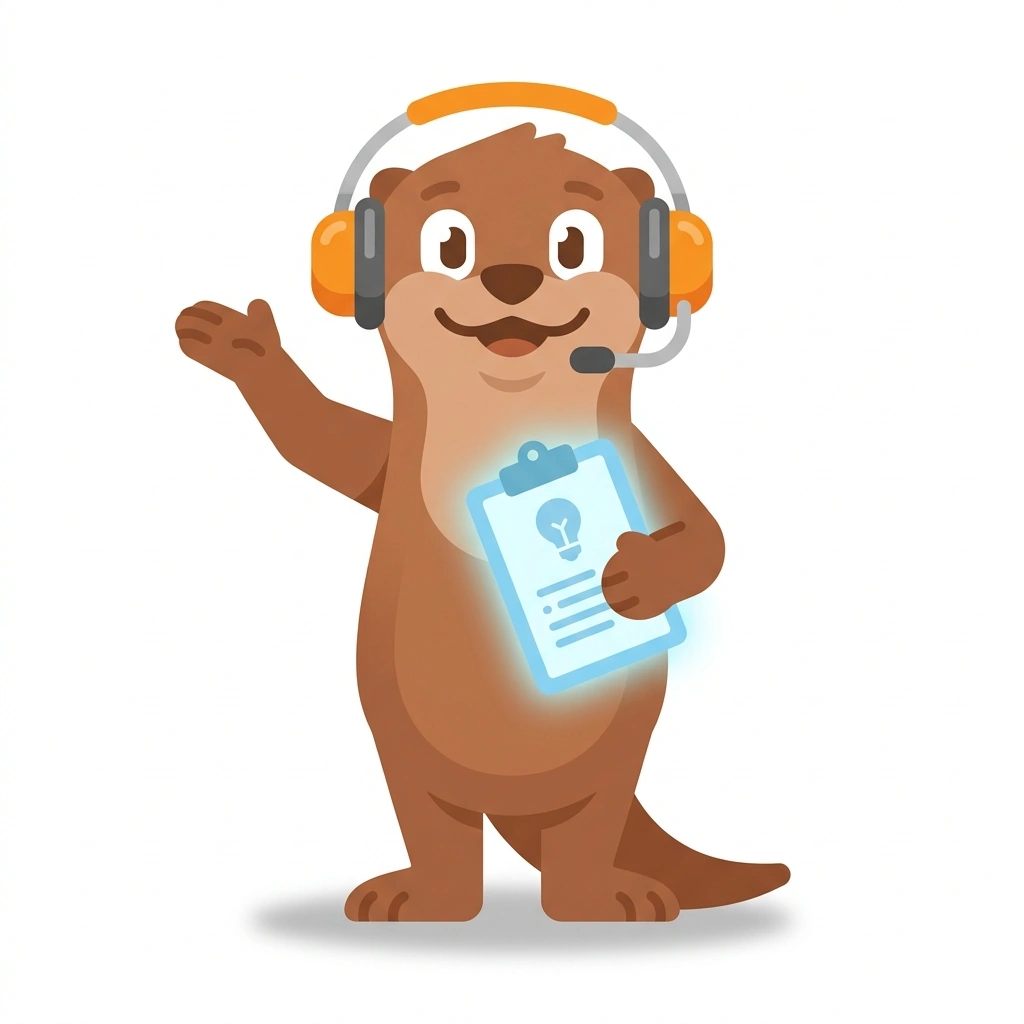 Otto the Otter, the guide who teaches the How Operating Systems Work course