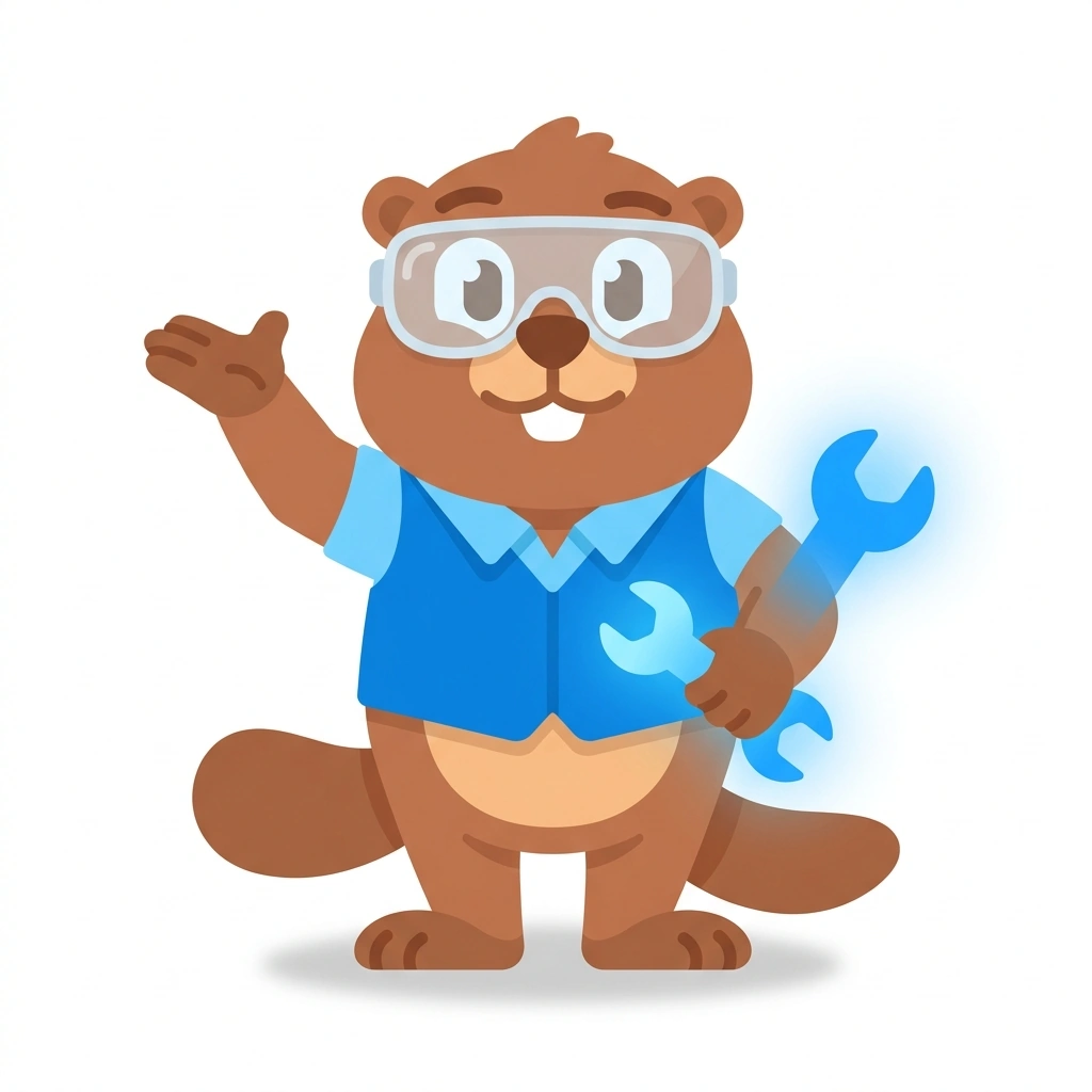 Byte the Beaver, the guide who teaches the C++: Foundations and Pitfalls course