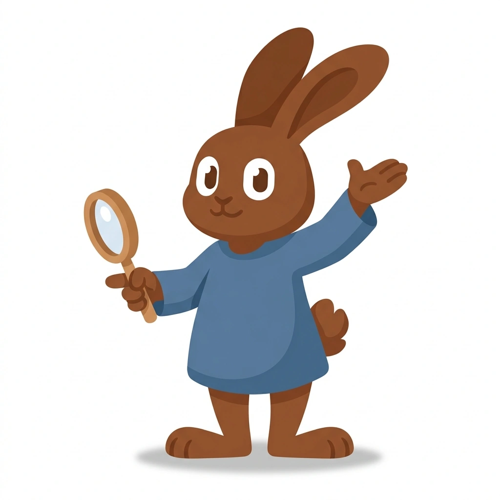 Harriet the Hare, the guide who teaches the Everyday Women in Art History course