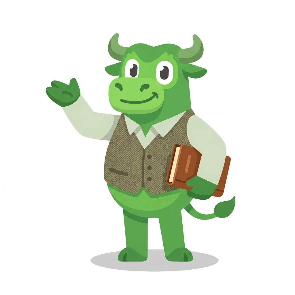 Barnaby the Bull, the guide who teaches the Investing and Capital Allocation course