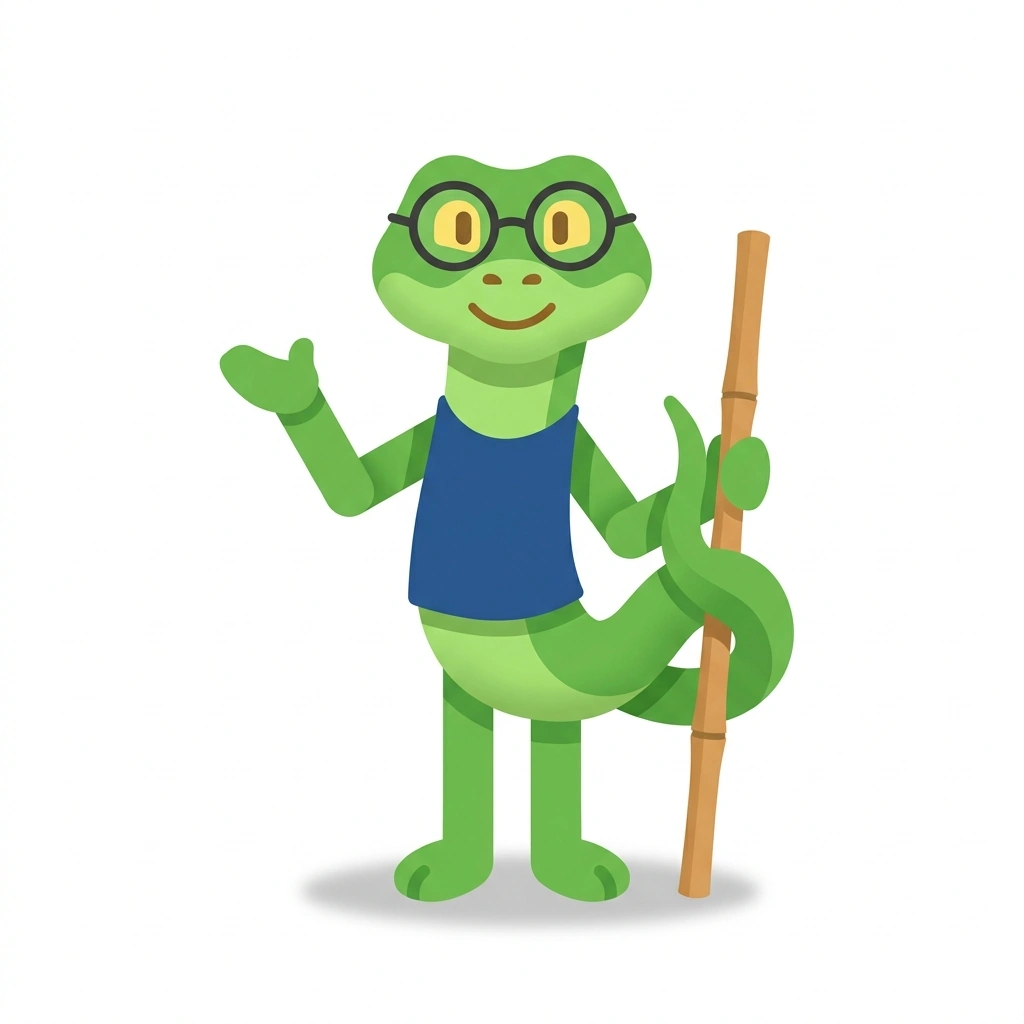 Pip the Python, the guide who teaches the Writing Idiomatic Python course