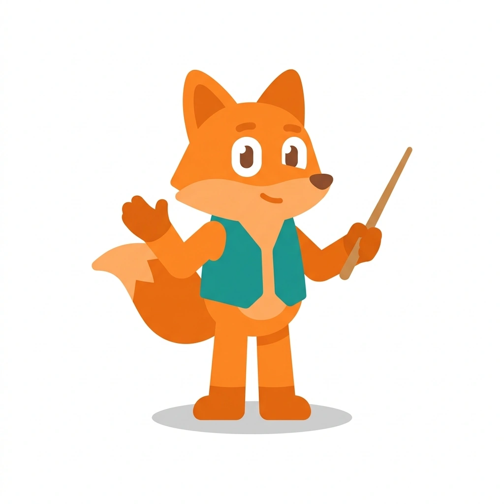 Felix the Fox, the guide who teaches the Explaining Mistakes Clearly course