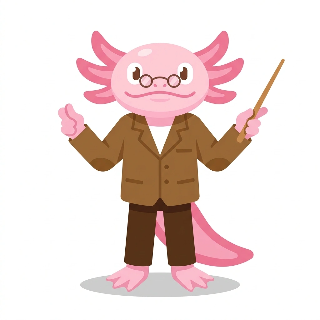 Arthur the Anatomy Axolotl, the guide who teaches the How the Human Body Works course