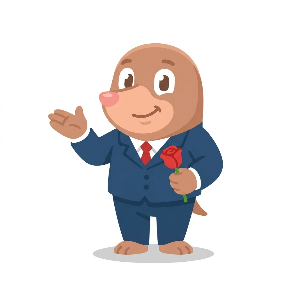 Matchmaker Monty, the guide who teaches the Approaching Your Office Crush course