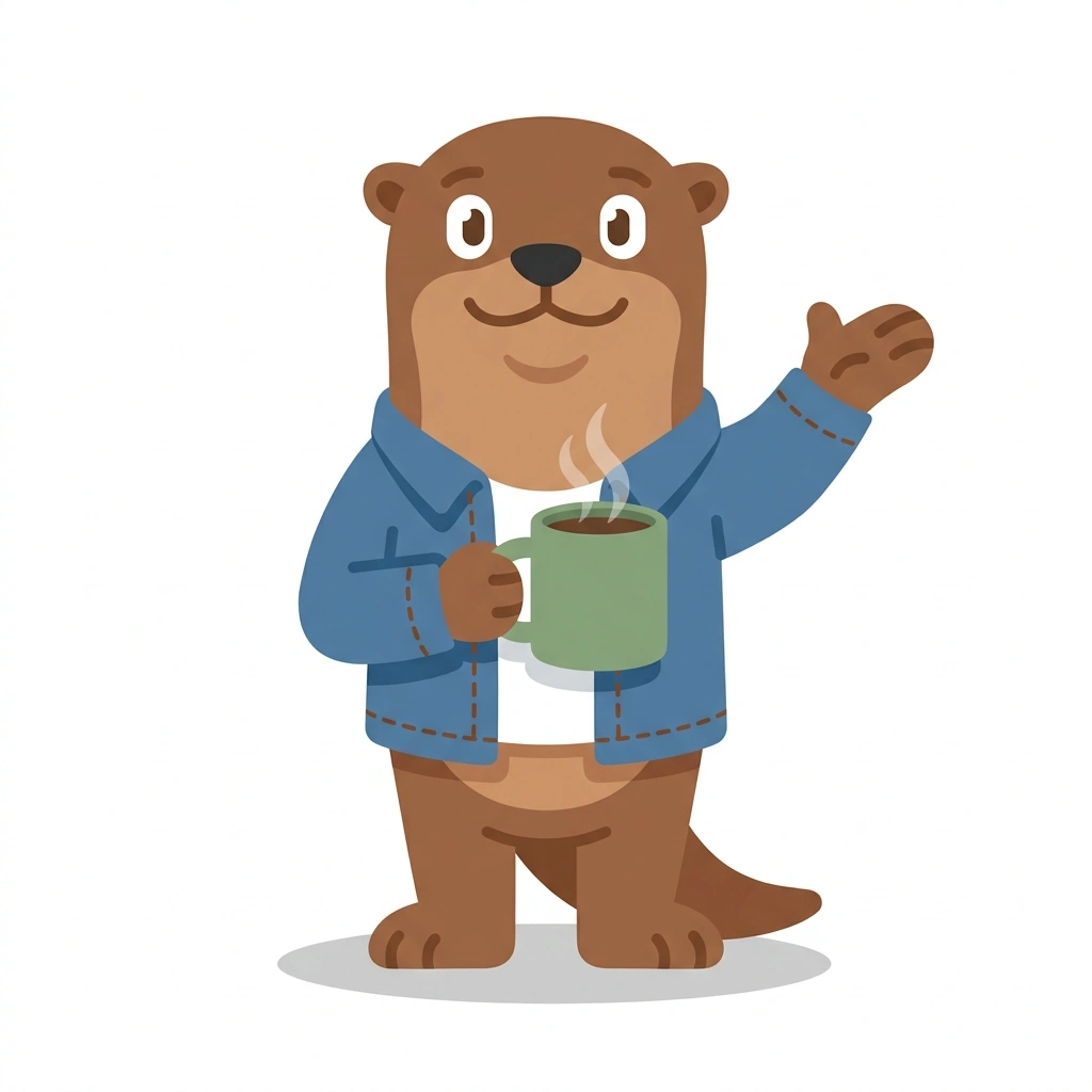 Otis the Otter, the guide who teaches the Social Fluency for Daily Life course