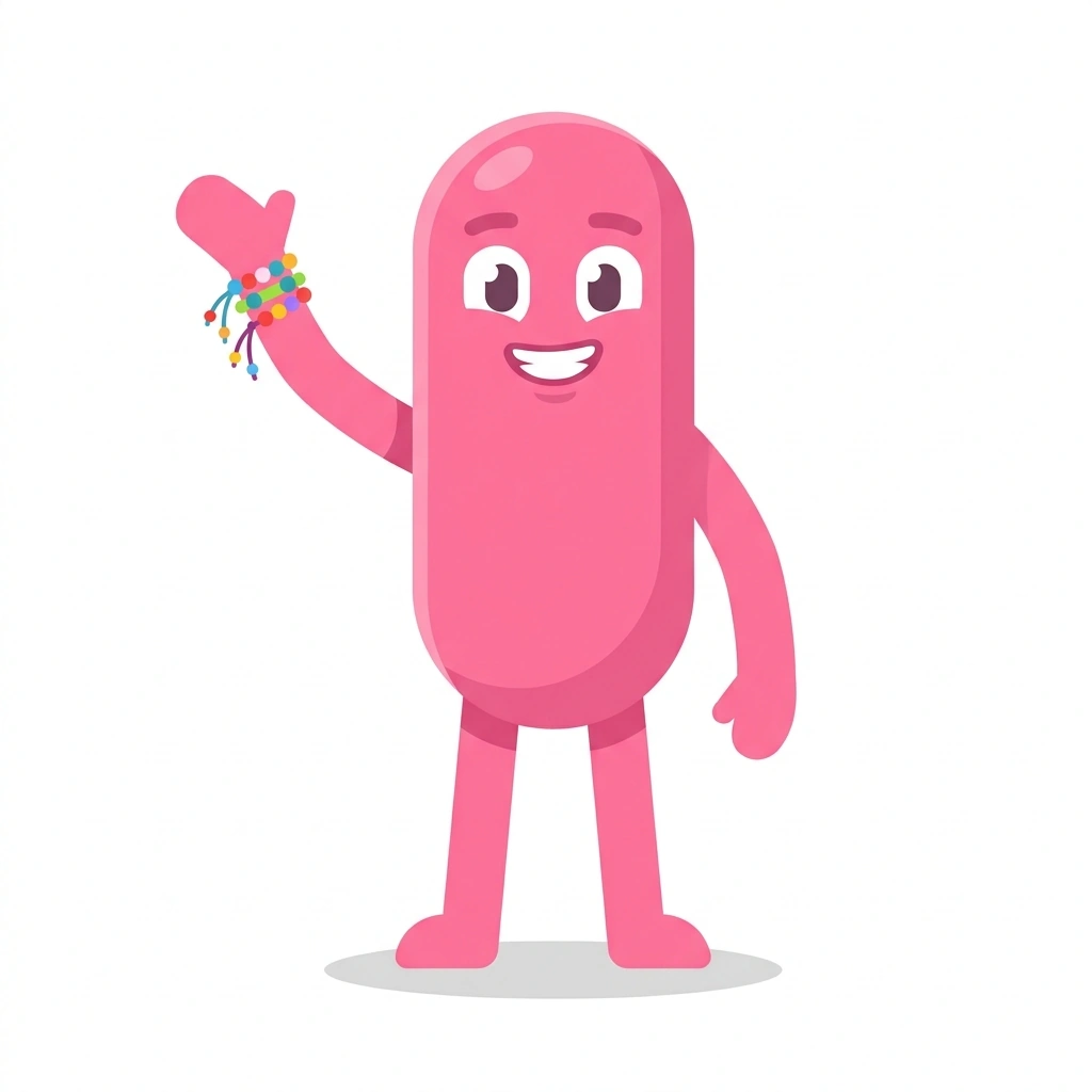 Bella the Bacterium, the guide who teaches the Your Body's Living Defenses course